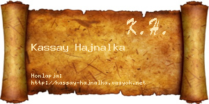 Kassay Hajnalka névjegykártya