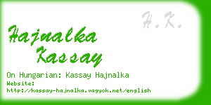 hajnalka kassay business card